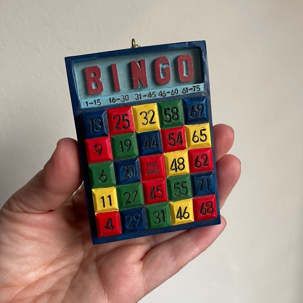 Vintage Resin BINGO Ornament
